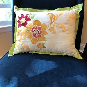 Beautiful gold red & green pillow.